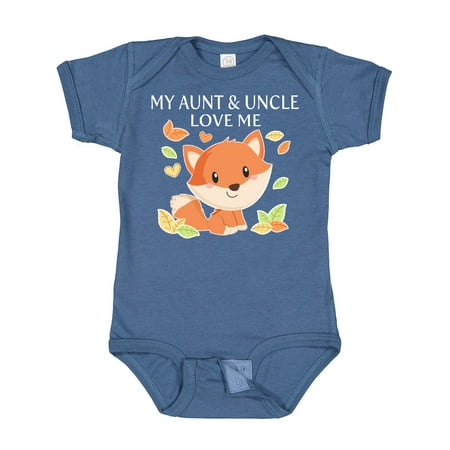 

Inktastic My Aunt and Uncle Love Me- Little Fox Gift Baby Boy or Baby Girl Bodysuit