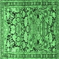 thumbnail image 1 of Ahgly Company Indoor Square Persian Emerald Green Traditional Area Rugs, 3' Square, 1 of 4