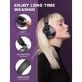 thumbnail image 2 of Kid Odyssey Wired Headphones with Microphone, Foldable On-Ear Headphones with 1.5M Tangle-Free Cord, Portable Lightweight Stereo Wired Headphones for Phone/Tablet/Pad/Laptop/Computer, Black and Purple, 2 of 7