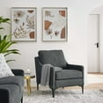 thumbnail image 2 of Armchair Accent Chair, Dark Grey Gray, Fabric, Mid Century Living Lounge Cafe Lobby Hospitality Restaurant, Modern Contemporary HB34323, 2 of 9