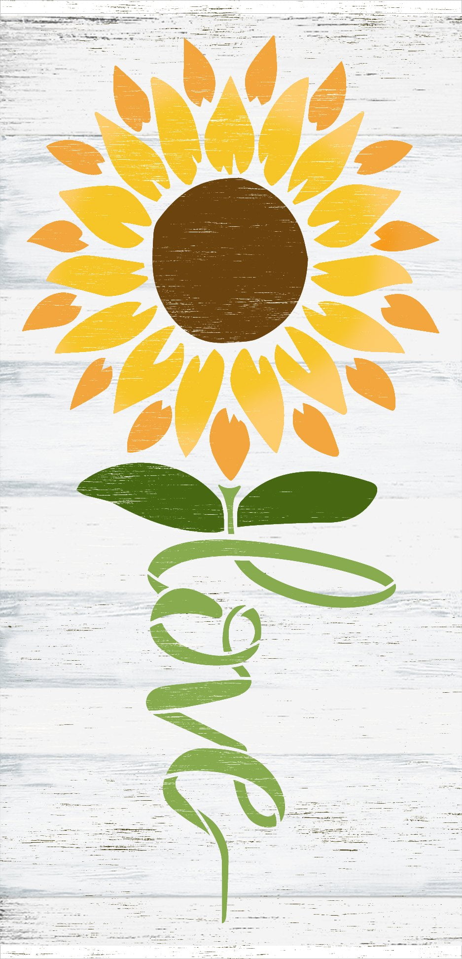 Voss Stencils for Painting Wood & Reusable Flower Sunflower 20pcs on Home DIY