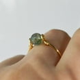 thumbnail image 6 of Green Jadeite Ring Gold Plated Copper Base Elegant Jewelry For Women And Men Sizes US 5 To 12 Handcrafted Durable, 6 of 6