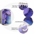 thumbnail image 3 of Ombre Purple Gold Marble Texture Shower Curtain, 72" x 72", Abstract Waves Art Waterproof Bathroom Curtain Washable Shower Curtain Set with 12 Hooks, 3 of 6