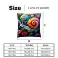 thumbnail image 5 of Snail Velvet Throw Covers Pillow Inserts - Set of 2 Decorative Pillows with Unique Patterns for Home Decor, Couch, Bed - 16x16, 18x18, 20x20 Inches, 5 of 6