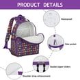 thumbnail image 5 of Boho Watercolor Elephant Backpack Baby Animal Print for Students with Tribal Mandala and Flower Pattern Design, 5 of 5