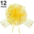 thumbnail image 1 of 12 Pcs Pull Bow Large Organza Pull Bow Gift Wrap Pull Bow With Ribbon For Wedding Gift Baskets, 6 Inches Diameter, 1 of 6