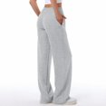 thumbnail image 5 of Women's Wide Leg Drawstring Low Rise Loose Sweatpants Lightweight Sport Flared Pants with Pockets, 5 of 9