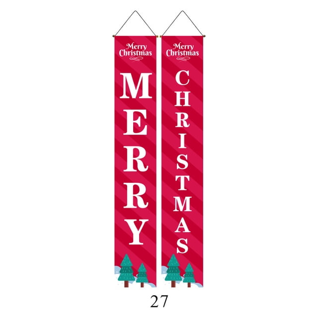 Decoraciones navideñas, banderas colgantes de poliéster, Santa Cascanueces, soldados, letreros para puertas, carteles de pared, coplas navideñas