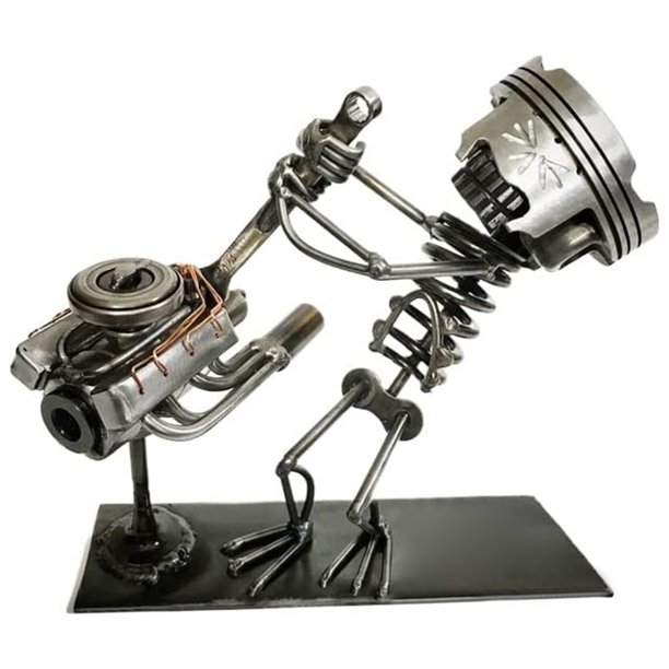 Interesting Metal Art Mechanic, Creative Retro Iron Art Mechanic Model,Mechanic Collectible