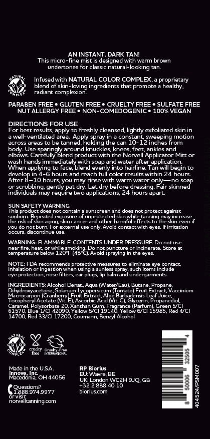 Norvell Dark Self Tanning Mist with Bronzer - 7 oz