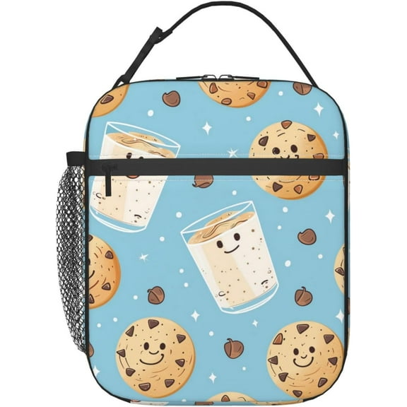 Lunch Box for Women Men Cute Cookies Insulated Lunch Box Reusable Portable Lunch Bag Cooler Tote Durable Lunch Container for Office Picnic Work Travel Hiking