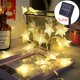 thumbnail image 2 of DEKAXID - Guirnalda de luces solares con forma de estrella para exteriores, impermeables, LED, con energía solar, para Navidad, patio, jardín, porche, decoración de bodas, 2 of 5