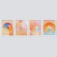 thumbnail image 2 of PixonSign Framed Wall Art Watercolor Circle Splicing Illustration Posters, Set of 4 Abstract Geometric Colorful Modern Canvas Prints, Aura Girl's Fashion Wall Décor for Rooms - 11"x14" White, 2 of 5