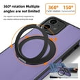 thumbnail image 2 of ELEHOLD Case for iPhone 11,  Magnetic Leather Case with 360°Rotatable Ring Stand [Compatible with MagSafe] Phone Case,Purple, 2 of 6