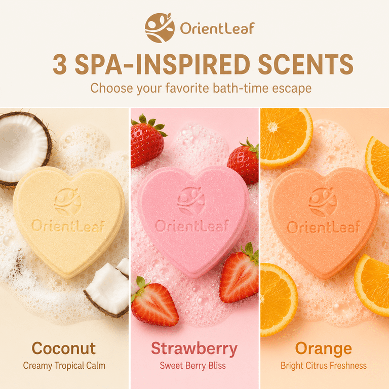 OrientLeaf Bath Bombs Gift Set, 6 Pack, Fruity Scents photo 2