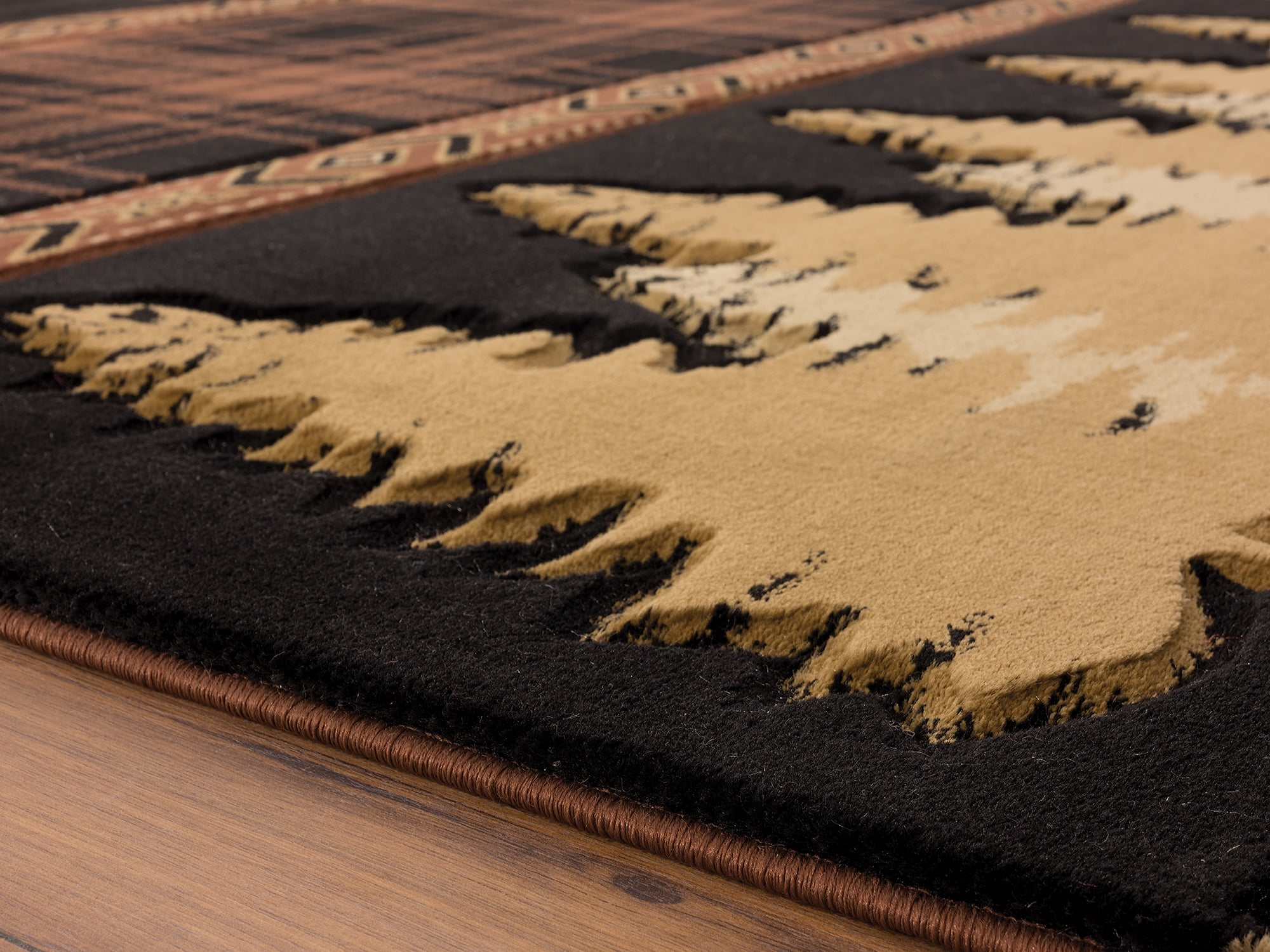 United Weavers of America Lodge Geometric, Plaid Hand-Made Area Rug, 7.83' x 10'
