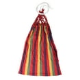 thumbnail image 3 of Hamaca portátil para acampar, de alta resistencia, para interiores y exteriores, ligera, para viajes, color rojo con rayas de colores, 3 of 15