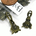 thumbnail image 2 of 30 Antiqued Bronze 1 inch Sitting Easter Bunny Rabbit Pendant Charms Antique Plated over Pewter Base Metal with 1.8mm Ring Loop Hole, 2 of 2