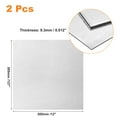 thumbnail image 2 of Uxcell 2Pack 305mm x 305mm x 0.3mm Rectangle 5052 Aluminum Sheet Flat Metal Plate Stock, 2 of 5