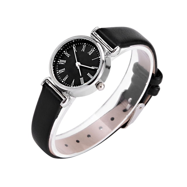 Women's Dress Watch, Luxury Fashion Simple Watch With Synthetic Leather Band