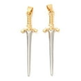 thumbnail image 2 of 5 pc Rack Plating Brass Pendants Long-Lasting Plated Lead Free & Cadmium Free Sword Charm Mixed color 42x10.5x2.5mm Hole: 4x3.5mm, 2 of 4