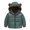 Army Green, variant on BRGZLK Toddler Kids Fleece Down Jacket Boys Girls Fall Winter Plush Fleece Lining Zip Up Coat Cozy Lightweight Warm Hooded Coat with Pocket Army Green 2-3 Years