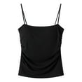 thumbnail image 4 of PFRNLF Women's Double Lined Basic Tank Top Adjustable Spaghetti Straps Sleeveless Camisole Shirts, 4 of 9