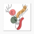 thumbnail image 3 of Designart Art Mural sur Toile Moderne et Contemporain, Tons Terre Cerf de Noël Minimaliste, 3 of 4
