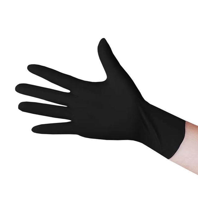 Guante Desechable de Nitrilo ANSELL JM Sin Látex ni Polvo Multiusos Para Contacto con Alimentos Protección Médica e Industrial Negro Talla M 100 Guantes