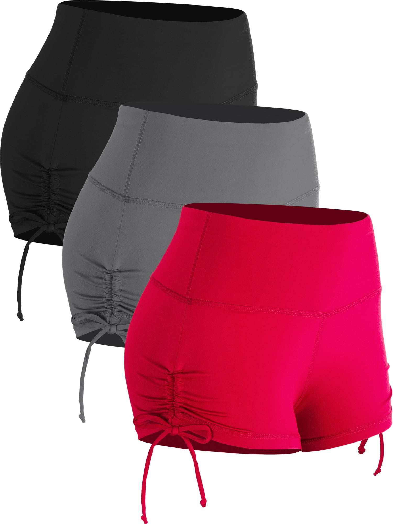 Cadmus Athletic Booty Shorts for Women 3 Pack High Waisted Workout Pro