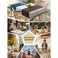 thumbnail image 6 of Blue Brown Farmhouse Tablecloth Rectangle Table Cloths 54x108, Waterproof Outdoor Table Cloth Covers Decorative Table Protector, Vintage Retro Wooden Washable Table Cover for Kitchen Dinning Party, 6 of 8