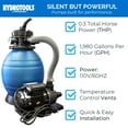 thumbnail image 4 of HYDROTOOLS by Swimline 12" Sand Filter Combo Set, 1900 GPH, 42lb Capacity, 4 of 8