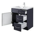 thumbnail image 4 of Cutler Kitchen and Bath Manhattan 30" Wood/Marble Bathroom Vanity in Blue, 4 of 5
