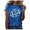 Blue, variant on Trendfront Womens Heart Football Graphic T Shirts Crewneck Short Sleeve Sparkle Sports Casual Tee Tops Sports Fan Everyday Wear