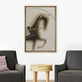 thumbnail image 3 of IDEA4WALL Framed Canvas Print Mid-Century Geometric Galloping Horse Silhouette Animals Funny Wall Art Preppy Room Decor Bohemian Colorful Minimalism Artwork - Natural 16"x24", 3 of 5