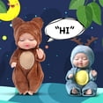 thumbnail image 2 of Mini muñeca de bebé realista con ojos cerrados, muñeca de bebé Reborn con ropa, accesorios de traje, juguetes para niñas, regalo de cumpleaños, 2 of 4