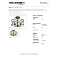 thumbnail image 2 of Millennium Lighting 3-light Metal Semi-Flush Mount Light in Antique Silver, 2 of 2