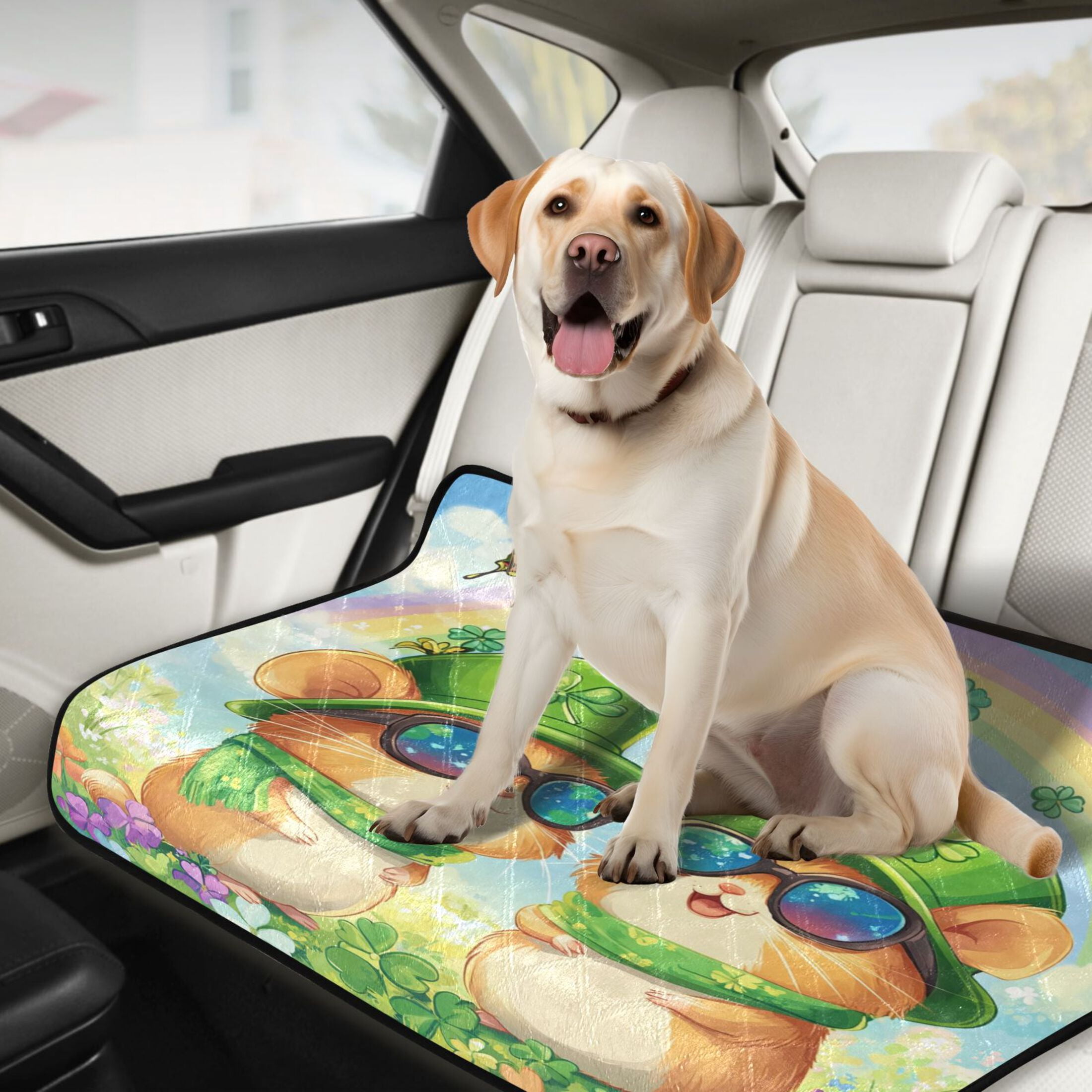 Qxltty St Patricks Hamsters Cat litter Pads Pet Set of 2 Diaper Mats Center Anti-leakage Layer Absorbent Soft and Comfortable