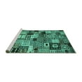 thumbnail image 2 of Ahgly Company Machine Washable Indoor Rectangle Abstract Turquoise Blue Contemporary Area Rugs, 2' x 4', 2 of 4