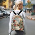 thumbnail image 7 of JIALIOU Mini Backpack Purse for Women Quilted Casual Daypack Small Travel Shoulder Bag, Snowman with Christmas Tree, 7 of 7
