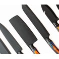 thumbnail image 3 of 8-Piece Black Stainless Steel Knife Set with Leather Knife Roll, Handmade Kitchen Knives – Hawkeen Knife, 3 of 4