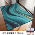thumbnail image 3 of Teal Marble Gold Wave Pattern Door Rugs,Washable Non Slip Door Mats Indoor,Decorative Door Mats,Entry Mat Indoor for Entrance,Bedroom,Kitchen,Bathroom,20"x32", 3 of 6