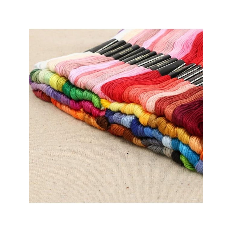 Threadart 10-Color Egyptian Cotton Embroidery Floss Set – 6 Strand, 8.75 Yards Per Skein