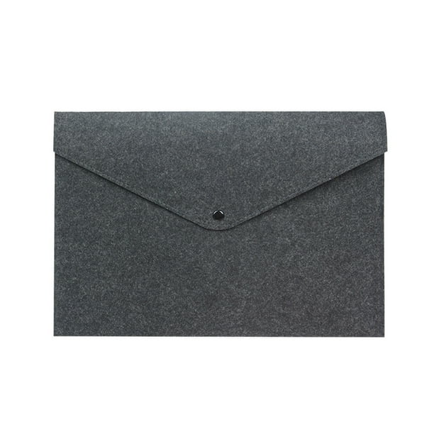 Matsuzay Organizador de carpetas de fieltro Manténgase organizado con facilidad y estilo Bolsa de documentos de fieltro duradera y sin desorden Almacenamiento y organización del hogar gris oscuro