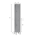 thumbnail image 7 of Double Tier Locker, 12x12x36, 2 Door, Unassembled, Gray, 7 of 7