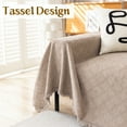thumbnail image 7 of Jessy Home Sofa Cover Slipcover Couch Cover Protector Durable Multi-Function Furniture Cover for Pets Dogs Cats Home Decor Sofa Covers for Living Room 71"x 134"Light Coffee, 7 of 7