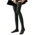 thumbnail image 2 of Women's Stockings Thigh High Socks Over the Knee Cable Knit Boot Socks High Long Striped Fluffy Cozy Fleece Socks Long Knee High Socks for Women, 2 of 3