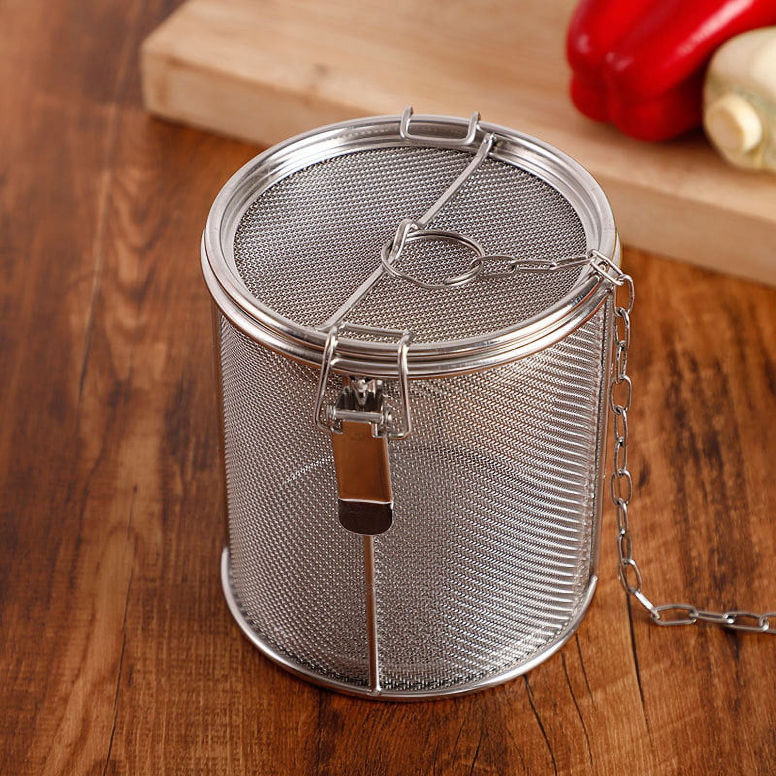 Passoire à Épices En Inox - Filtre Maille Fine | Avec Crochet | Pour Thé, Bouillon, Marinade