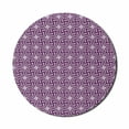 thumbnail image 1 of Geometric Mouse Pad for Computers, Stripe Shapes Inside Squares Abstract Line Patterns Monochrome Illustration, Round Non-Slip Thick Rubber Modern Mousepad, 8" Round, Lilac and Purple, by Ambesonne, 1 of 2