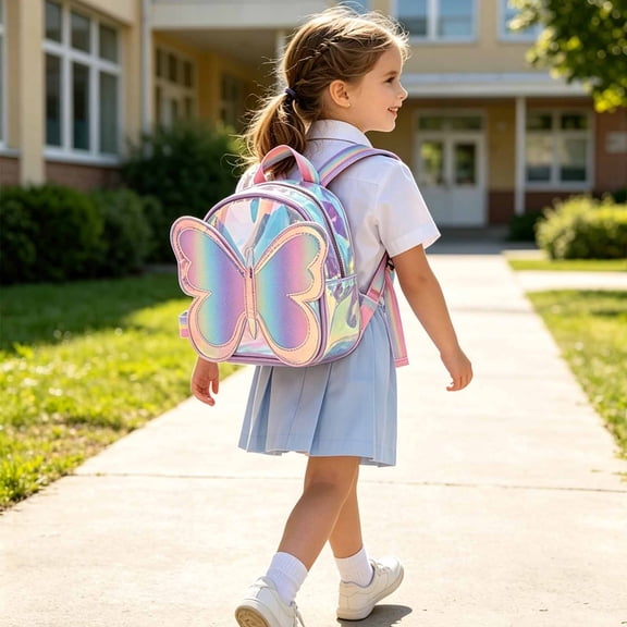 Pastel Gradient Backpack for Age 4t 5t 6t, 5th 6th Lightweight Breathable Padded Straps Multi Pocket Elementary Elementary School Bookbag